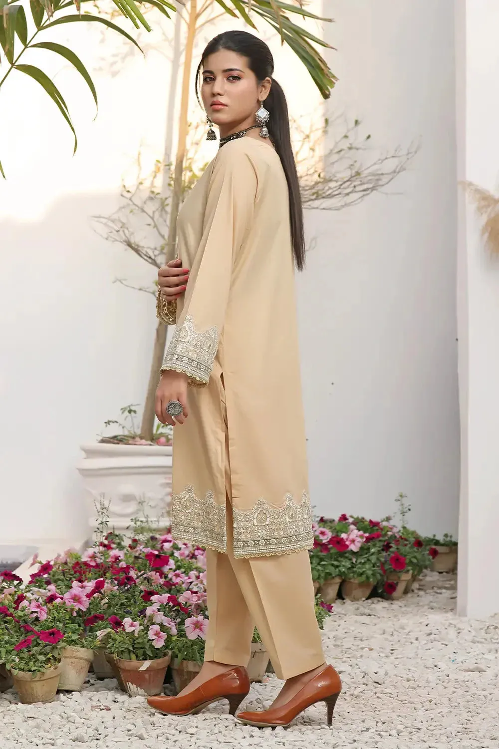 2PC Stitched Embroidered Lawn Shirt and Trouser KST-2524