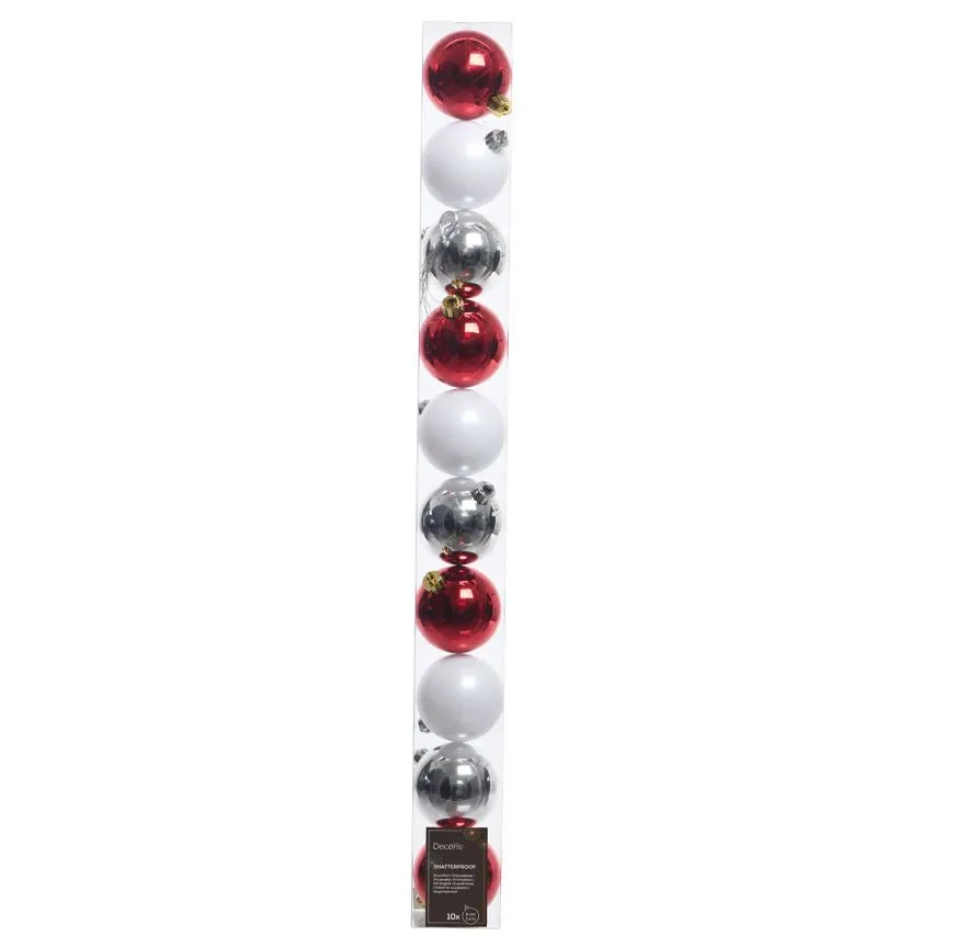 2" Shatterproof Shiny & Matte Ornaments Assorted Set Of 50