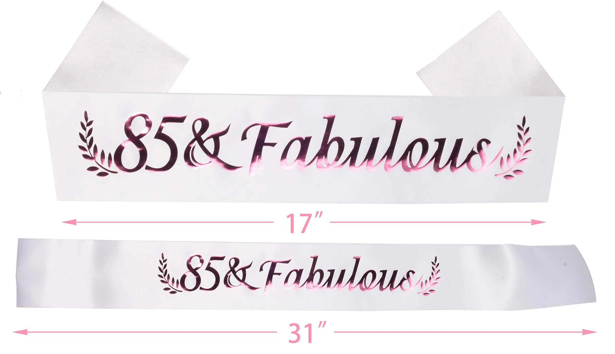 85th Birthday Gifts for Women, 85th Birthday Tiara and Sash, 85 Fabulous Sash and Crystal