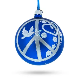 Advocate Of Peace: Pacifist Blown Glass Ball Christmas Ornament 4 Inches