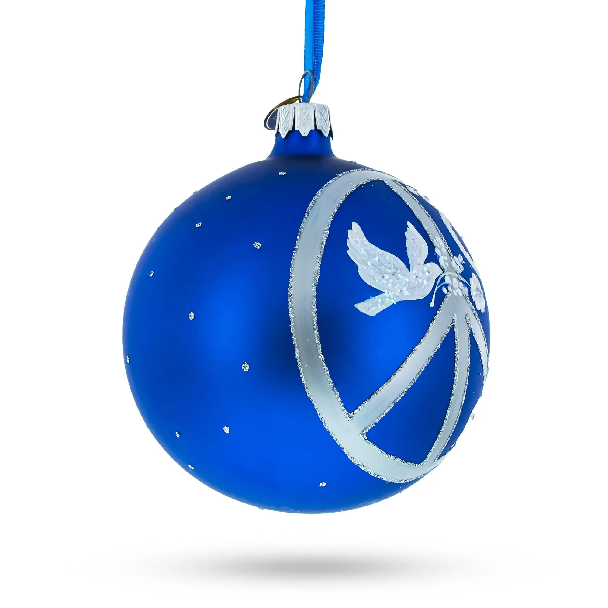 Advocate Of Peace: Pacifist Blown Glass Ball Christmas Ornament 4 Inches