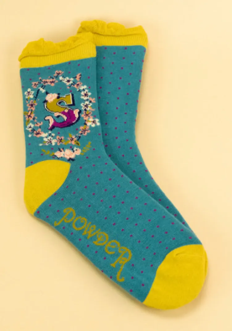 Alphabet Ankle Socks -S