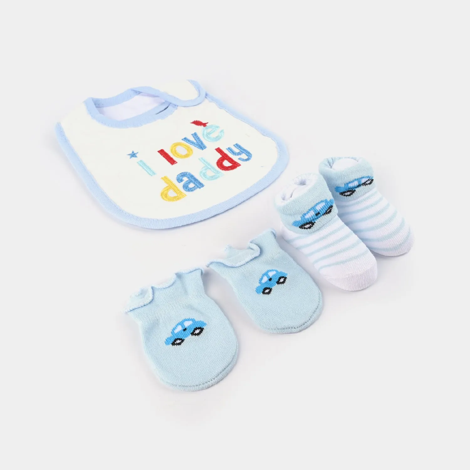 Baby Socks & Bib & Mittens Set | 3PCs