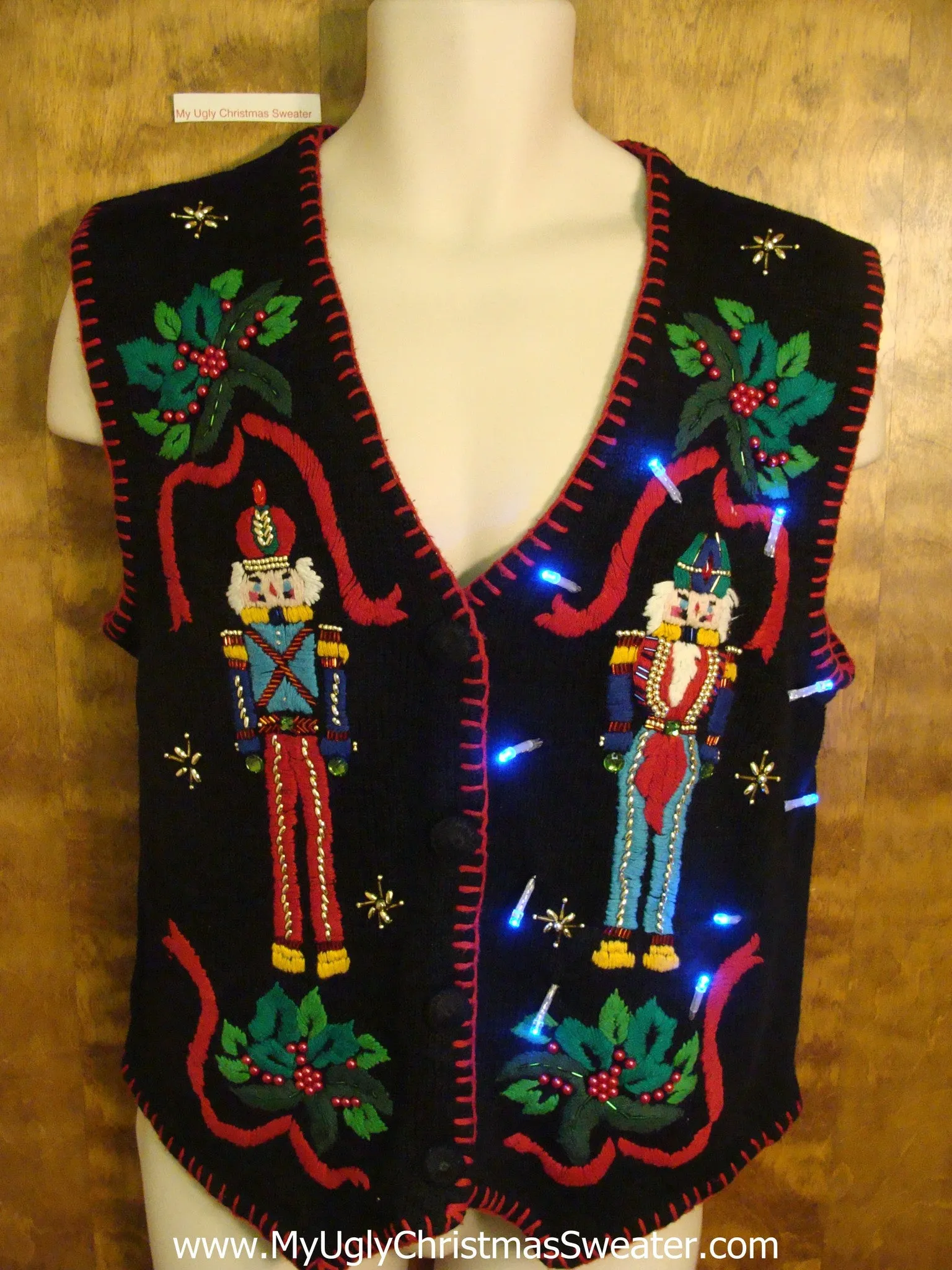 Best Nutcrackers Cute Christmas Sweater Vest with Lights