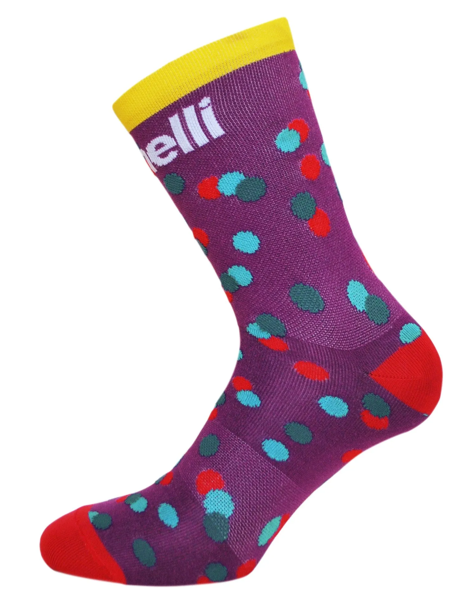 CALEIDO DOTS PURPLE SOCKS