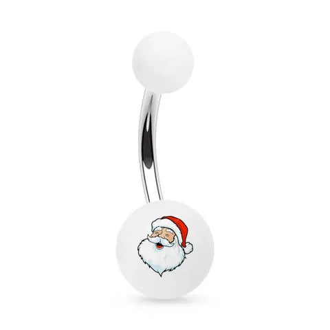 Cartoon Christmas Belly Button Rings