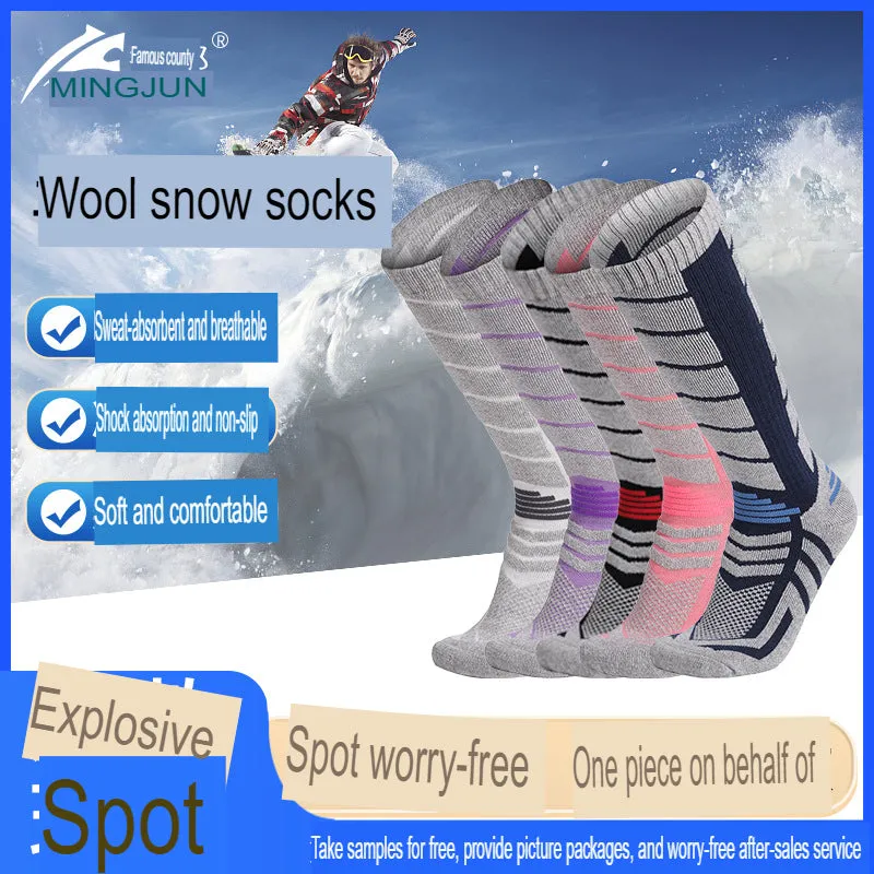 Cashmere socks, merino wool socks, autumn and winter snow socks, high socks, outdoor ski socks, mountaineering sports