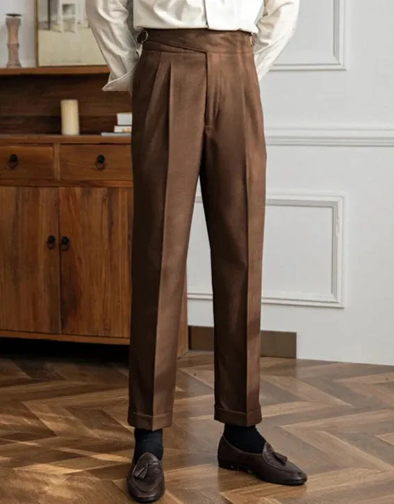 Cold season straight trousers