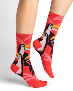 Cotton Toucan Pattern Sock