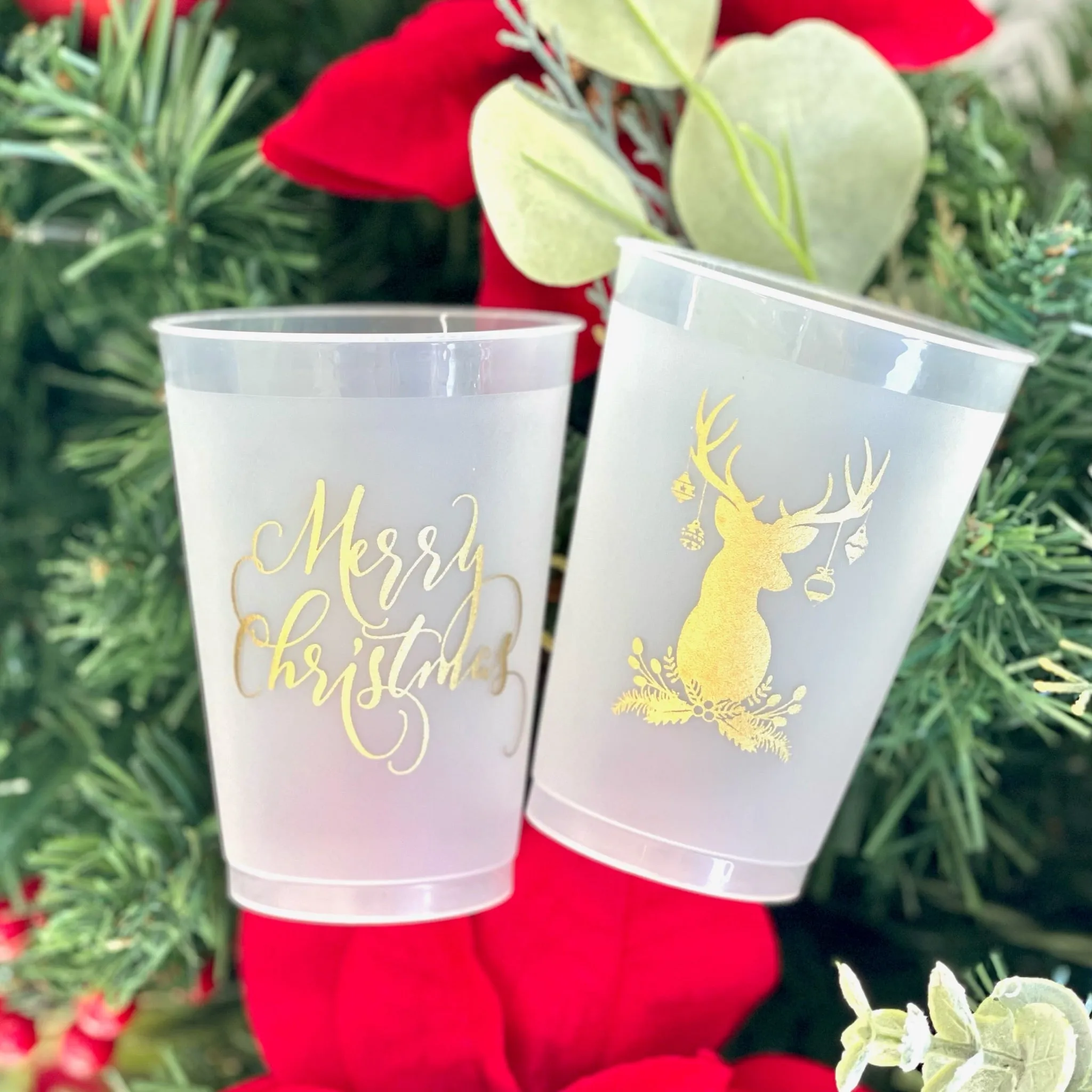 Custom Holiday Party Frost Flex Cups