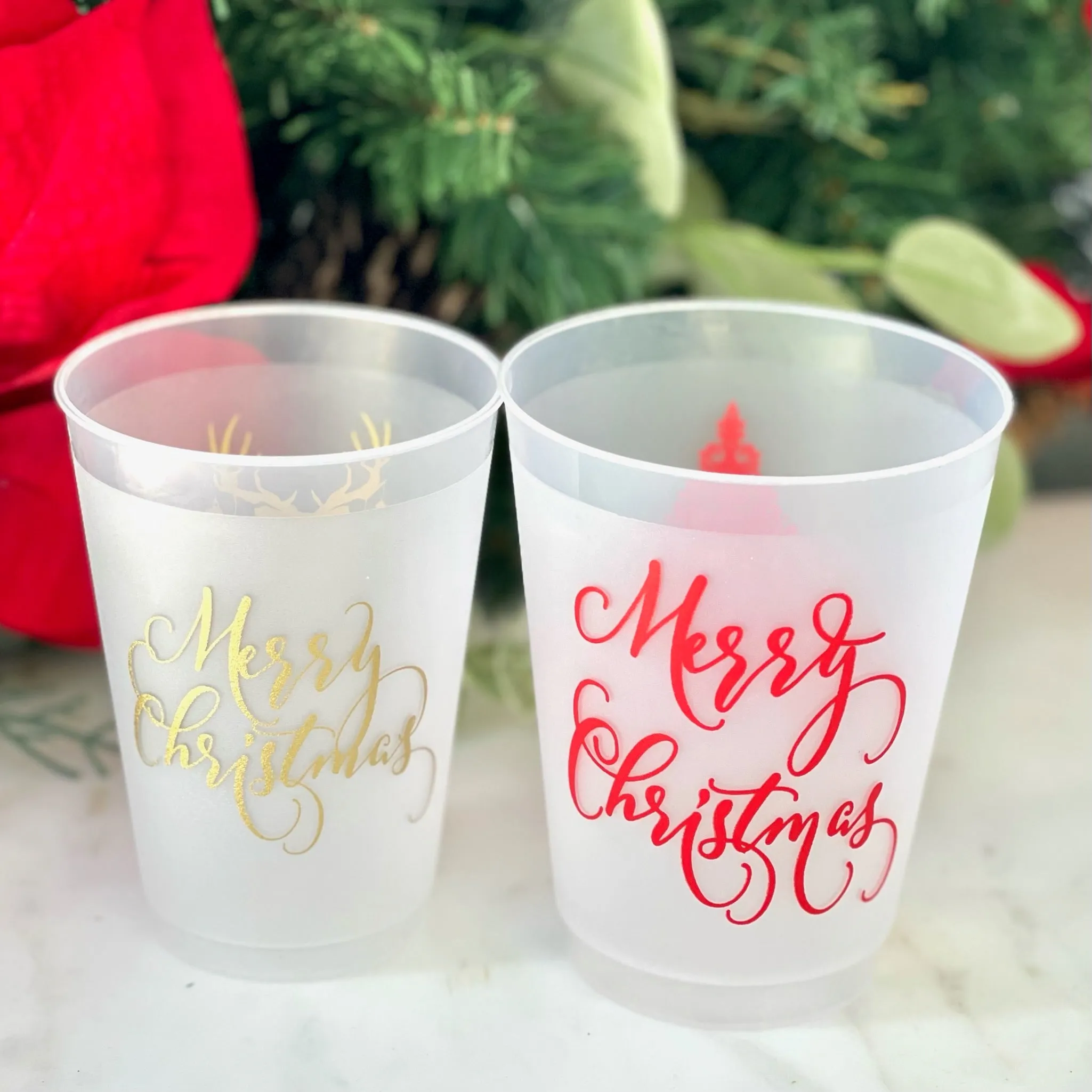 Custom Holiday Party Frost Flex Cups