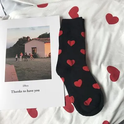 Cute Strawberry Heart Socks