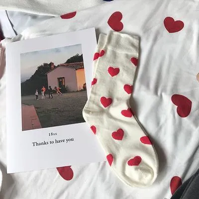 Cute Strawberry Heart Socks