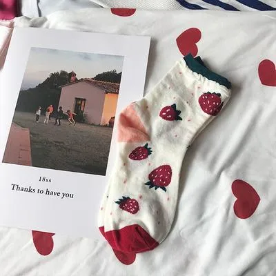 Cute Strawberry Heart Socks