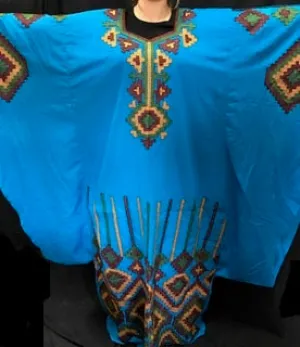 Embroidered Khaleegy Thobe- Blue