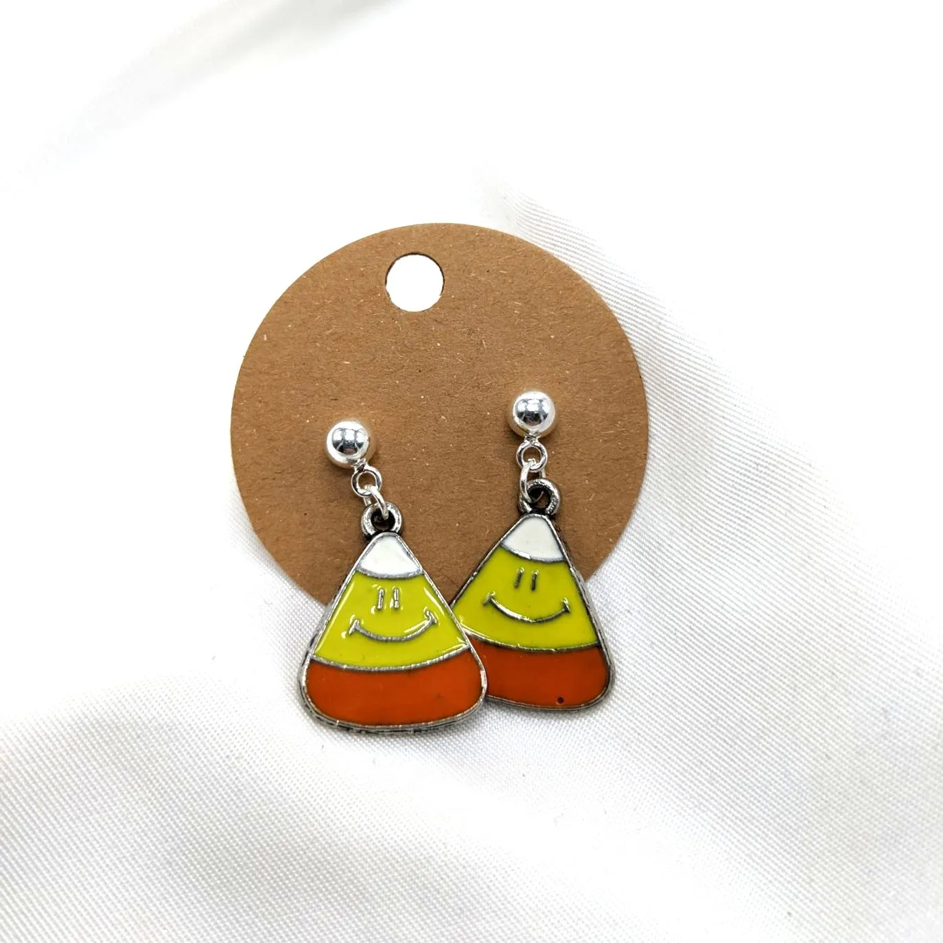 Enamel Candy Corn Earrings