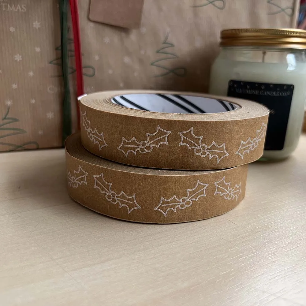 Festive Biodegradable Paper Tape 24mm x 50m