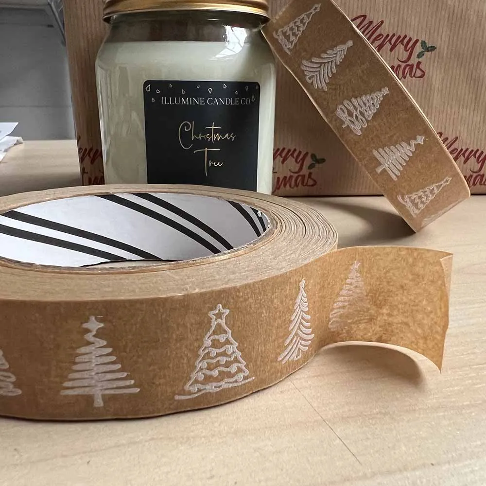 Festive Biodegradable Paper Tape 24mm x 50m