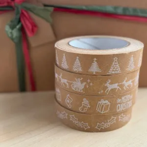 Festive Biodegradable Paper Tape 24mm x 50m