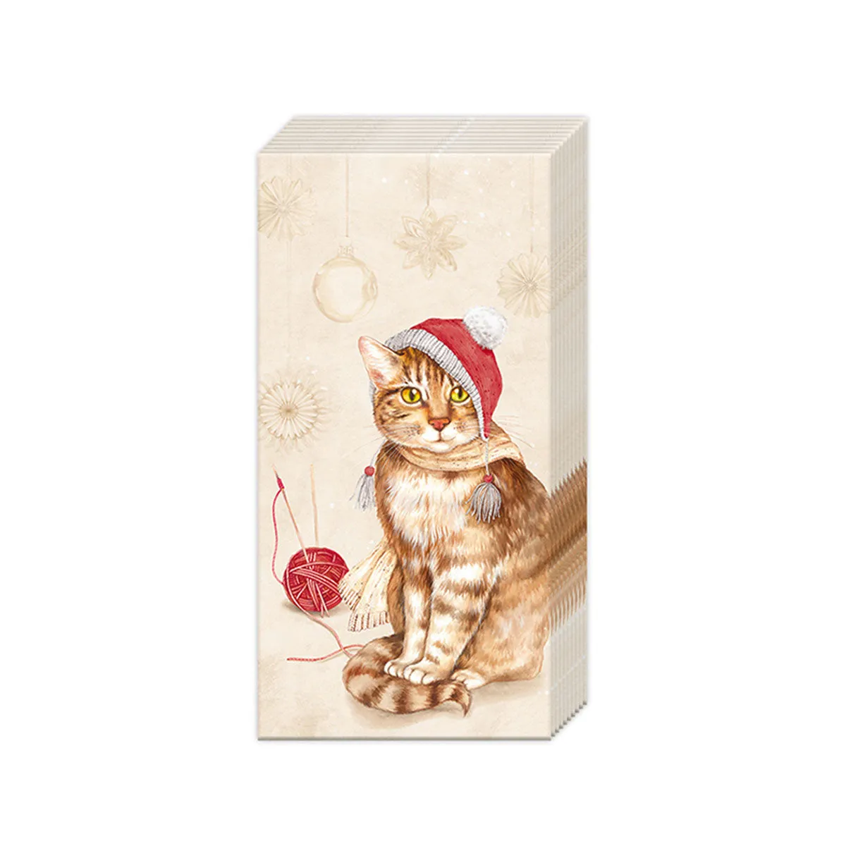 Festive Holiday Cat Paper Pocket Tissues