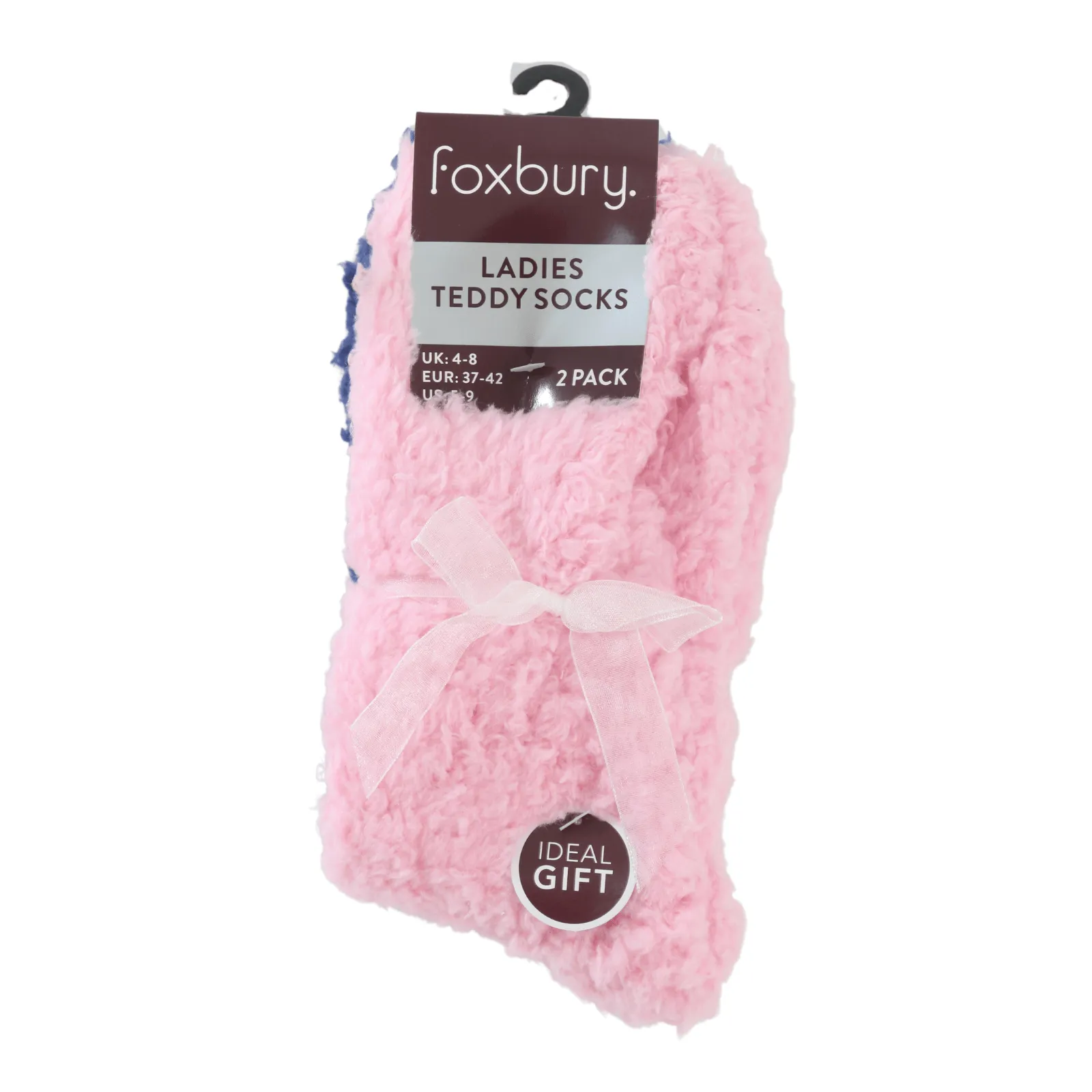 Foxbury Womens Teddy Socks 2 Pair Set Super Soft Gift Size 4-8