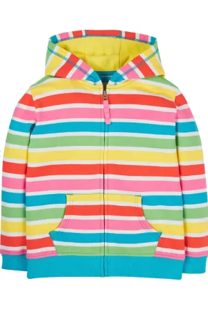 Frugi Switch Carbis Hoodie - Soft White Rainbow