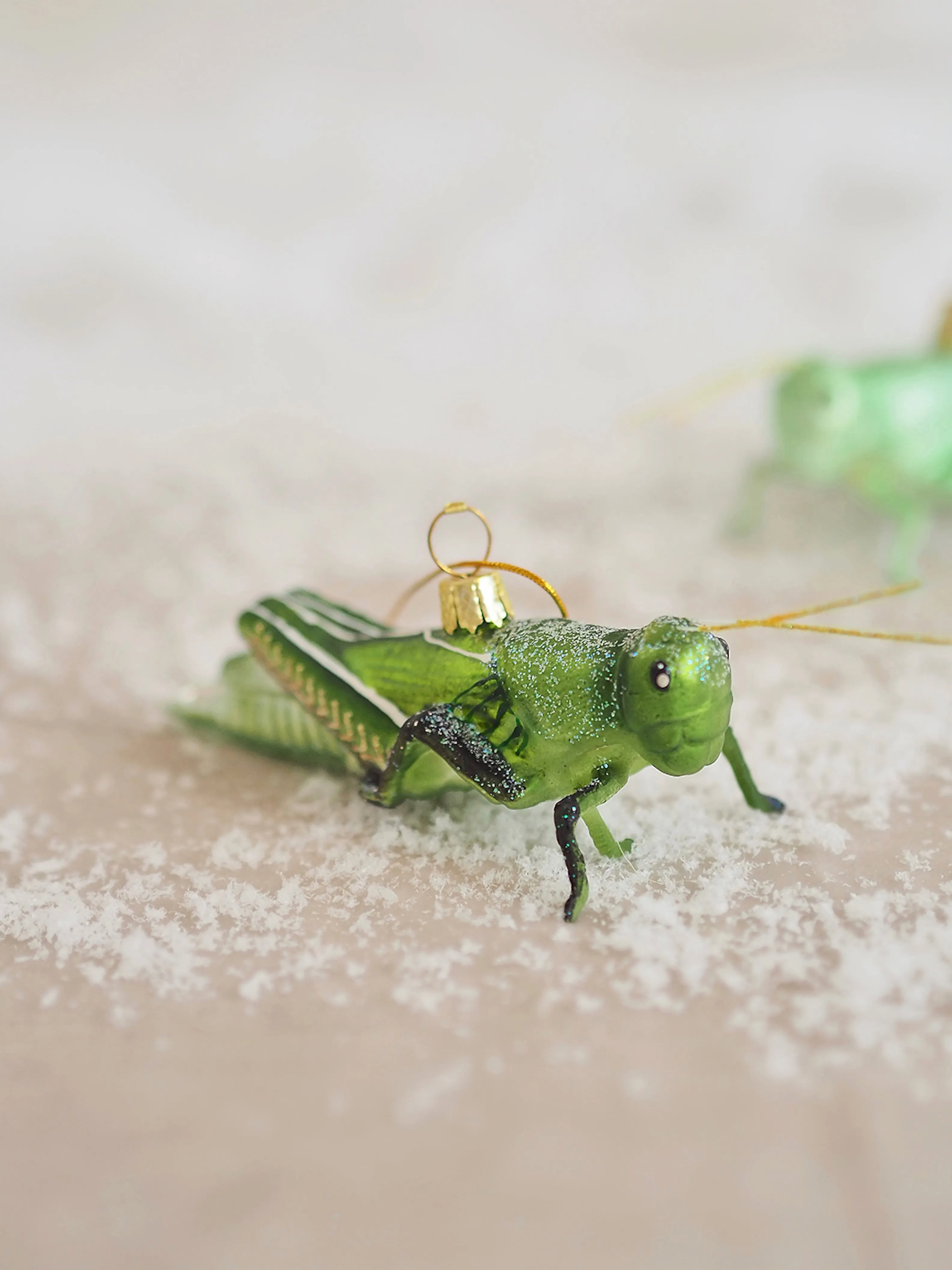 Grass Green Grasshopper Ornament