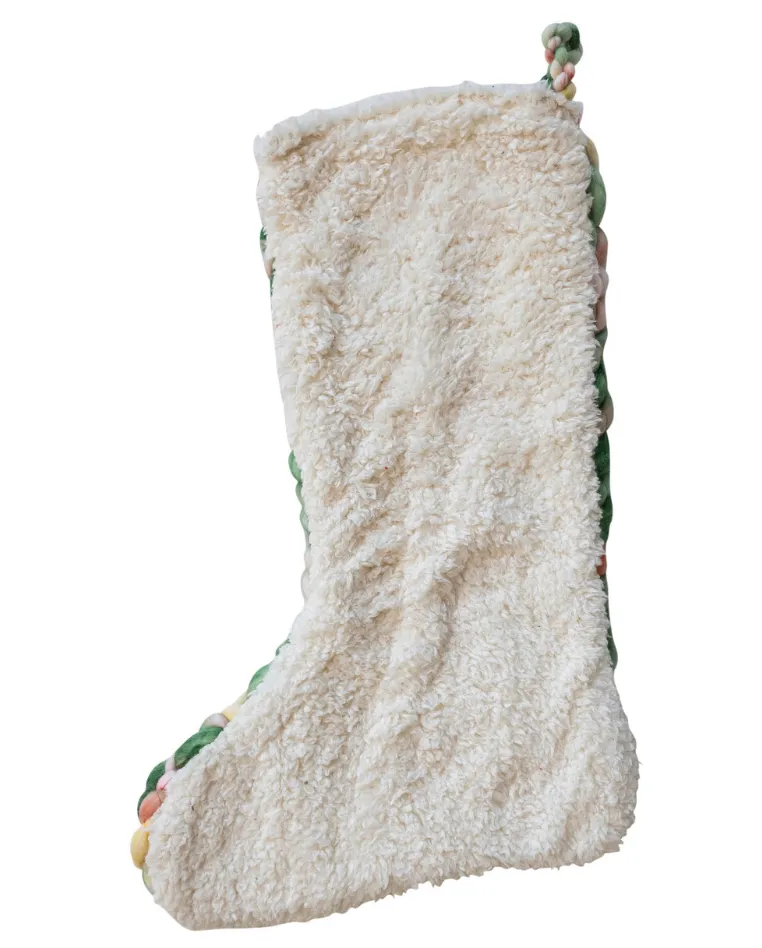 Hand-Woven Acrylic Knit Stocking