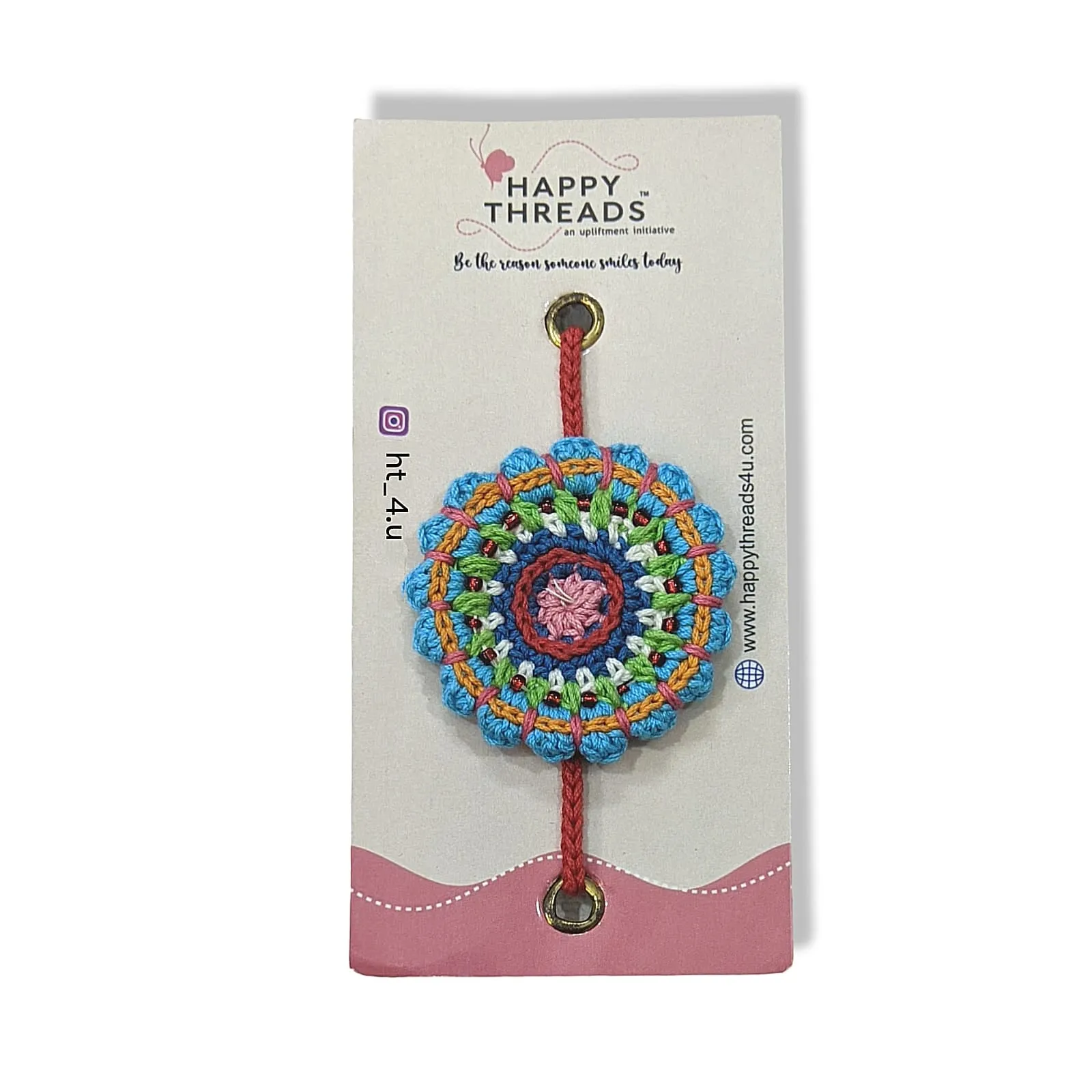 Happy Threads-Handmade Crochet  Mandala  Band- Green