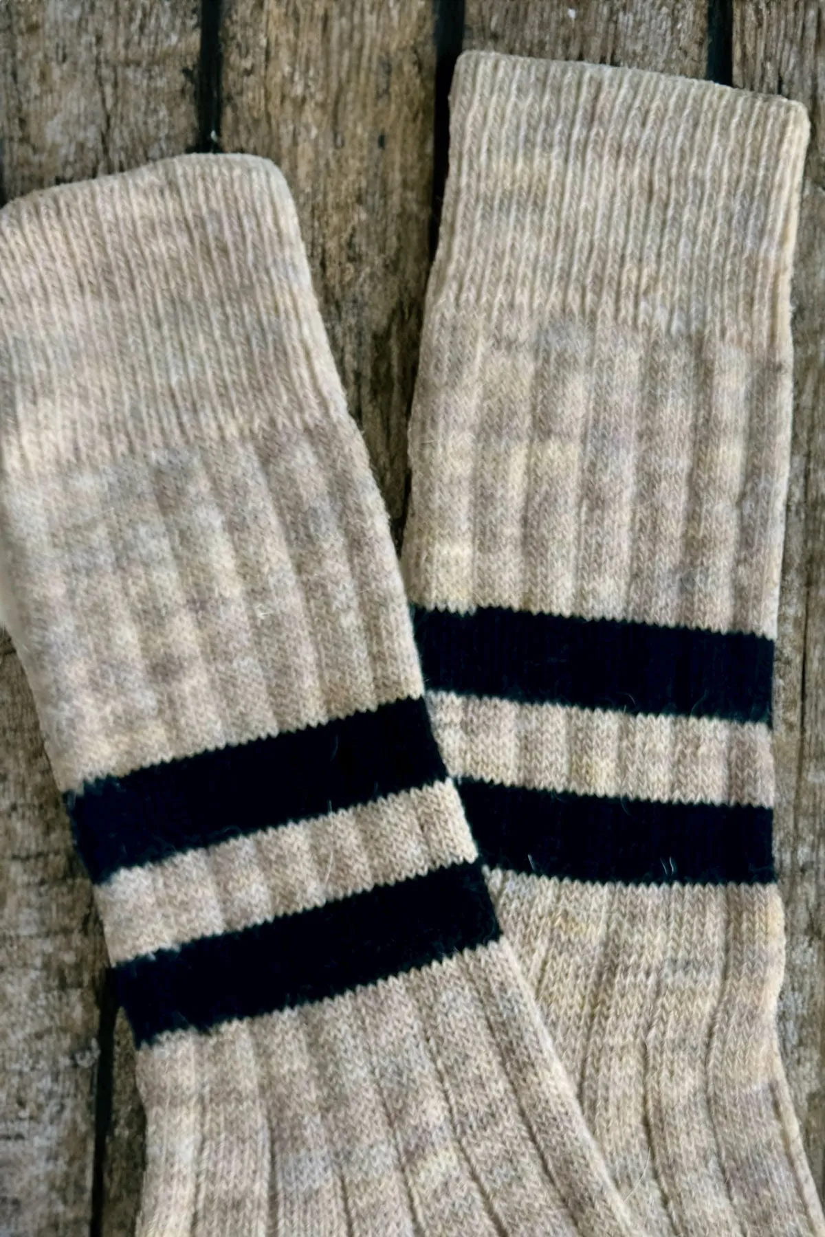 Heritage9.1 - Alpaca Vintage - Camel & Double Black Stripes