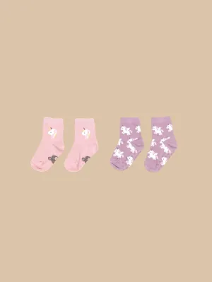 Huxbaby Magical Unicorn 2pk Socks