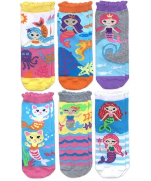 Jefferies Socks Mermaid Crew Socks- 6 Pair Pack