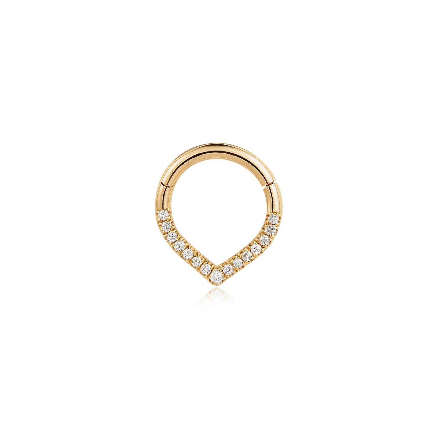 KENNEDY | Curved Diamond Clicker Hoop