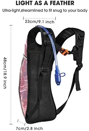 KUYOU Fashional Hydration Backpack with 2L Hydration Bladder