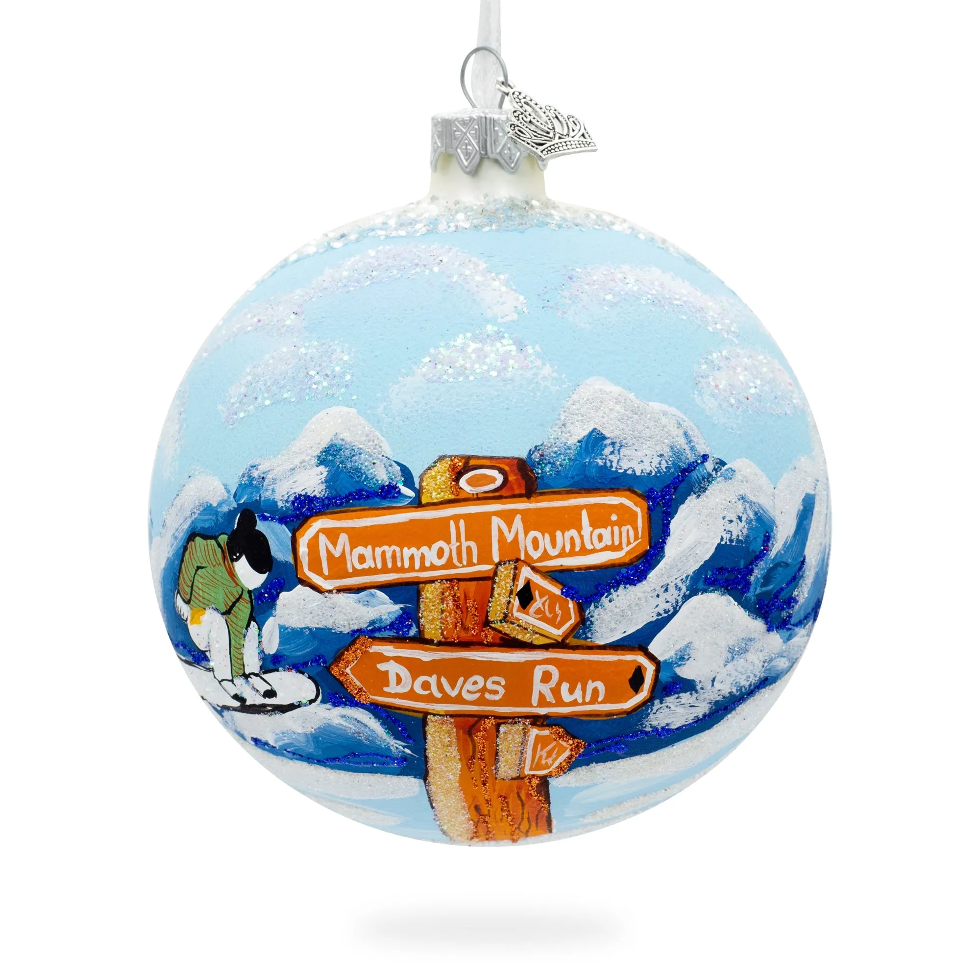 Mammoth Mountain Ski Area, California, Usa Glass Ball Christmas Ornament 4 Inches