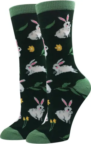 Meadowland Bunnies Women's Crew Socks