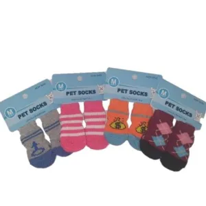 Medium Pet Socks for Small Dogs & Cats - Assorted Designs