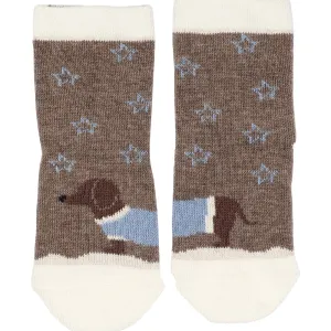 MELTON Denver Melange Dachshund socks