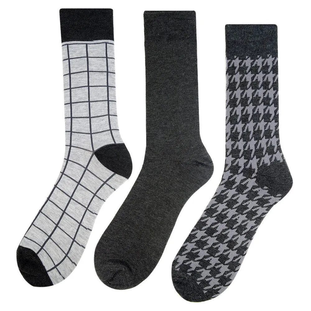 Men's 3 Pack Fancy Crew Socks - Choose from 10 Different Sets