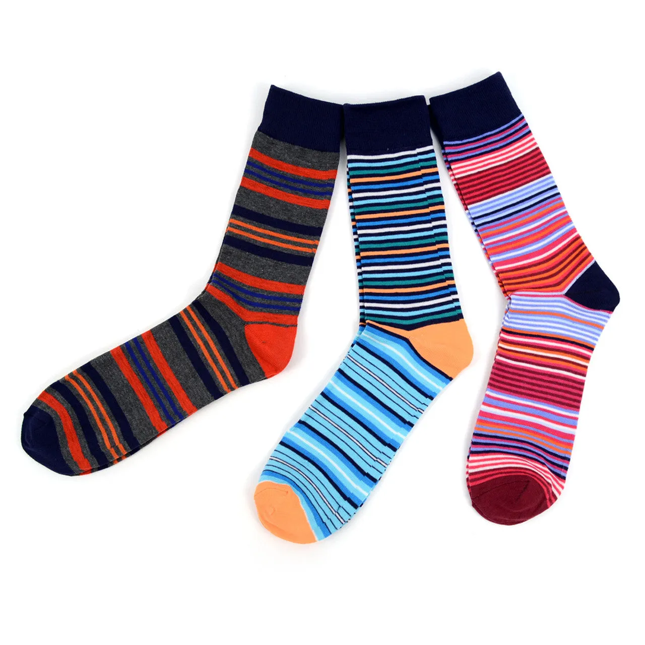 Men's 3 Pack Fancy Crew Socks - Choose from 10 Different Sets