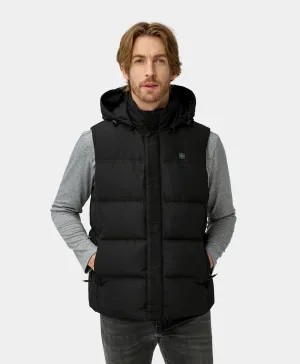 Men's Heated Down Vest - Black / Blue