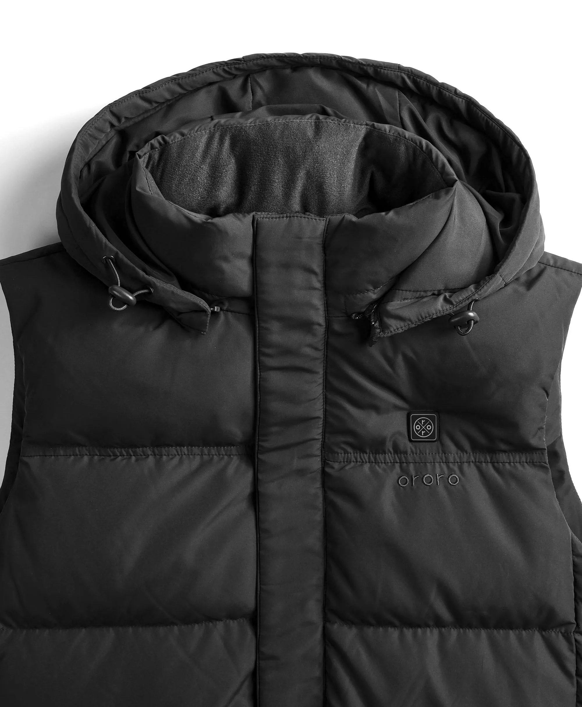 Men's Heated Down Vest - Black / Blue