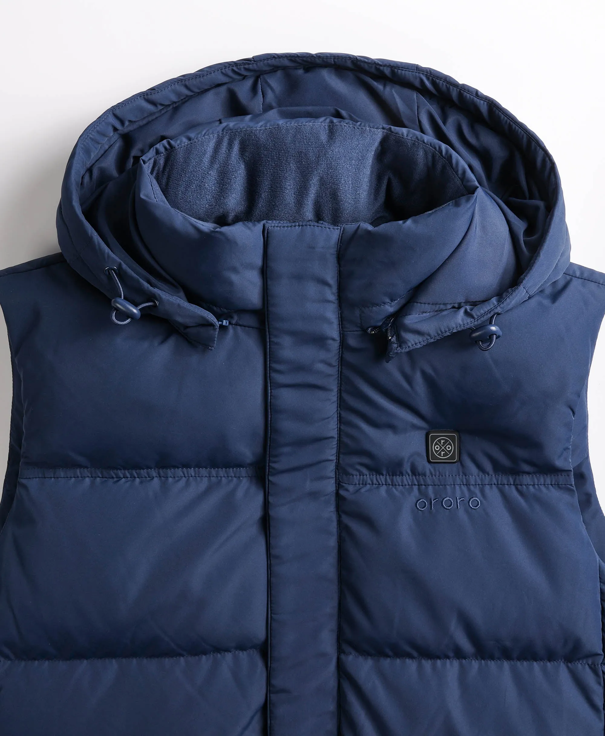 Men's Heated Down Vest - Black / Blue