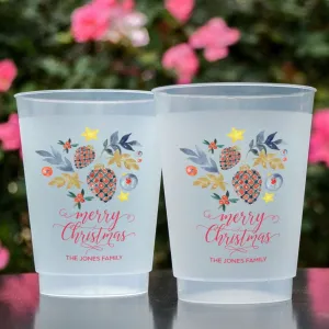 Merry Christmas Full Color Shatterproof Cups