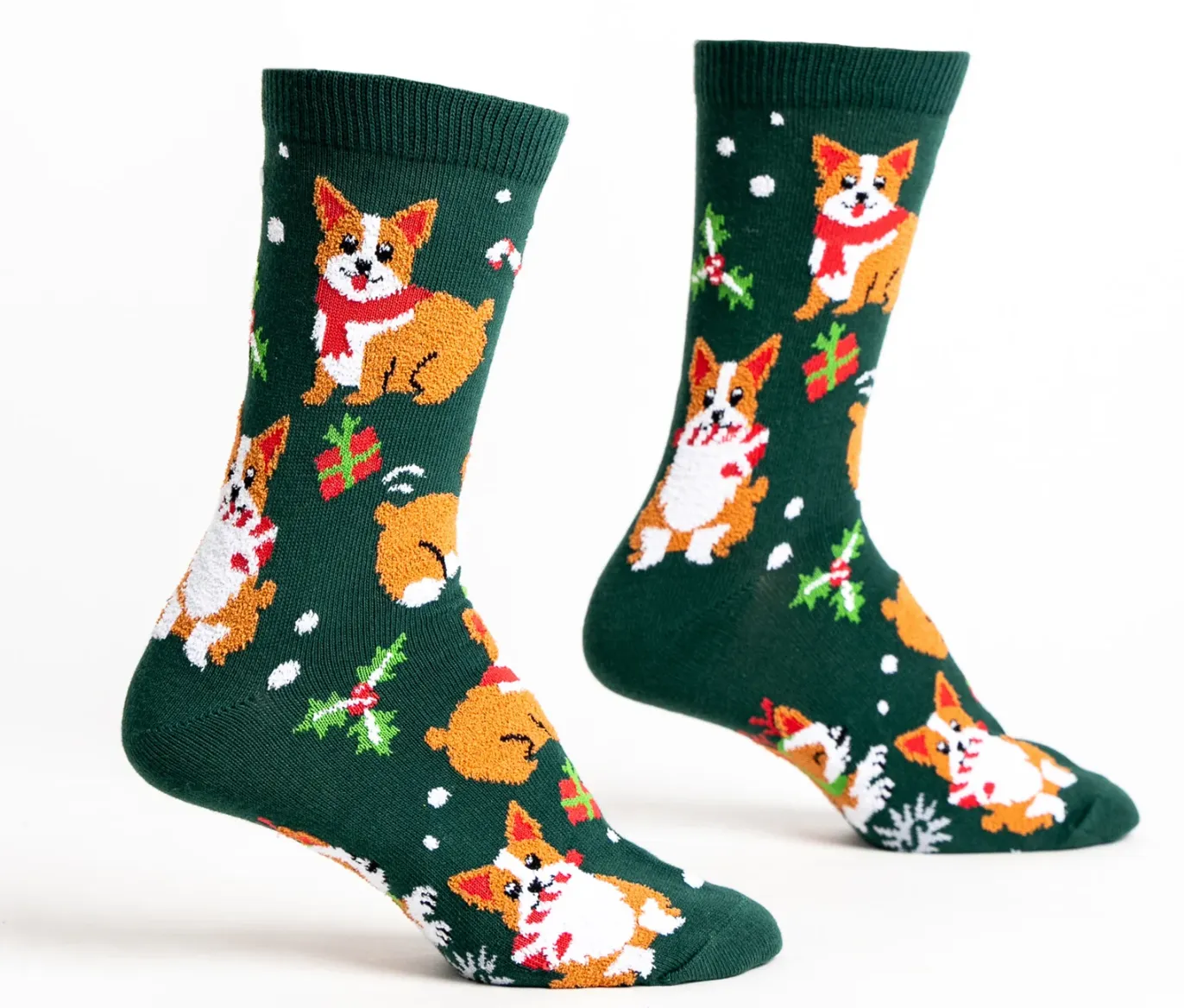 Merry Corgmas (Fuzzy) Crew Socks