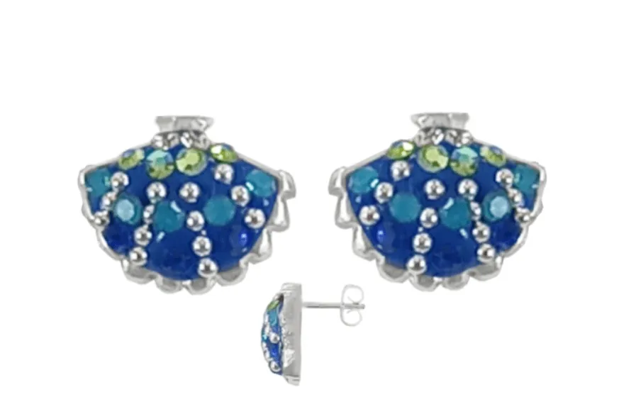 Mosaic Crystal Stud Earrings, Assorted