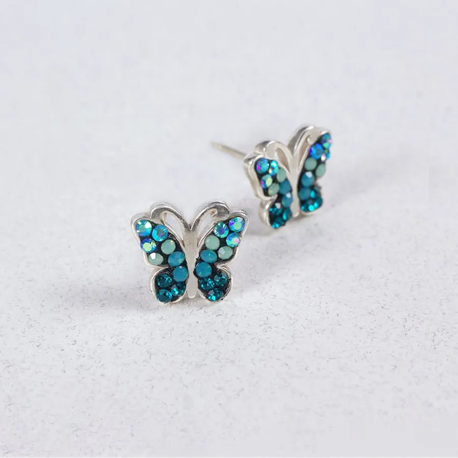 Mosaic Crystal Stud Earrings, Assorted