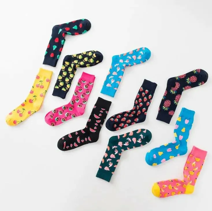 New Happy Fruit Socks Men and Women