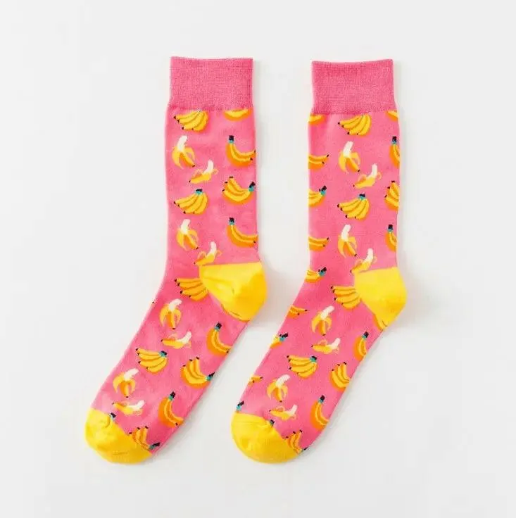 New Happy Fruit Socks Men and Women