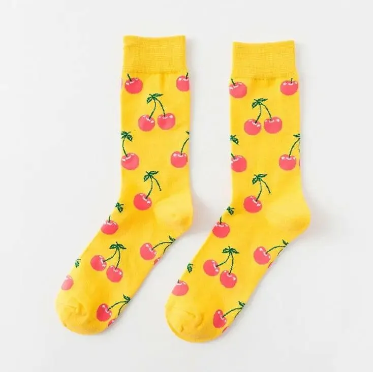 New Happy Fruit Socks Men and Women